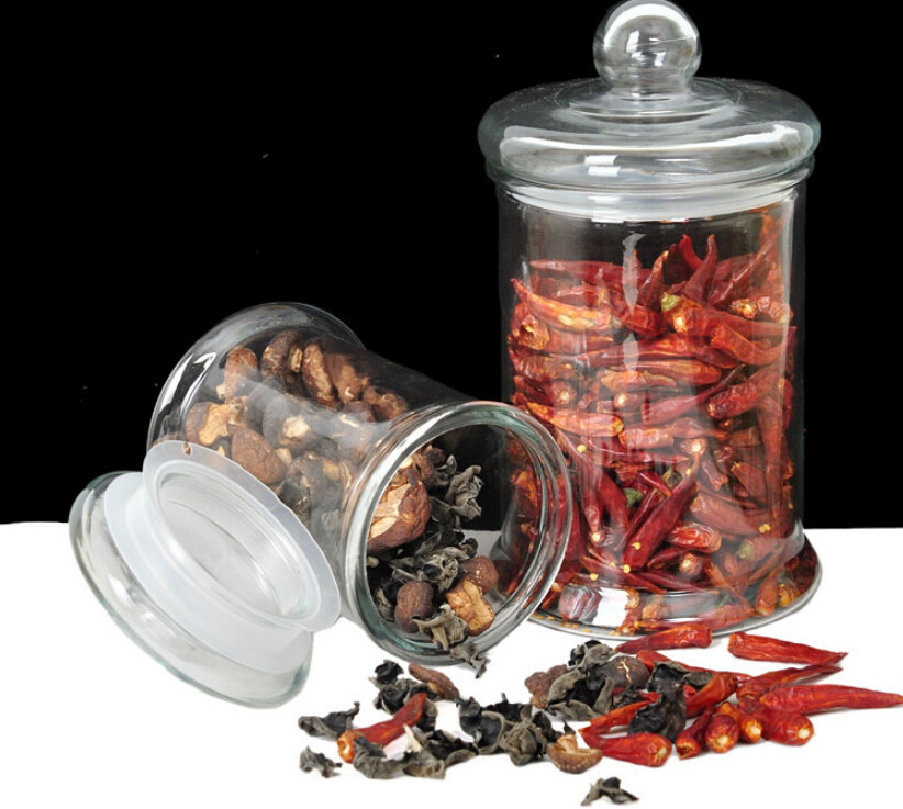 Top Quality Kitchenware Glass Storage Jar, Glass Food Canister,Glass Food/tea Jar With Glass Lid