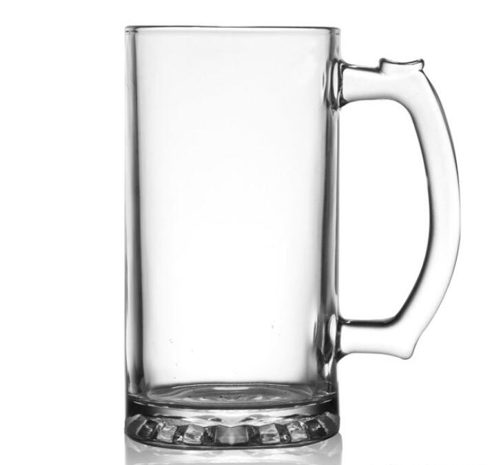 Haonai Glass Beer Mug,Beer Stein,Glass Beer tankard- 500ml(16oz)