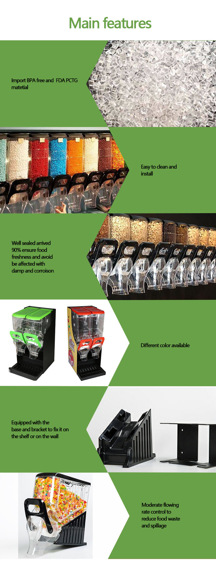 Ecobox bulk feed bins dry food dispenser for bulk products