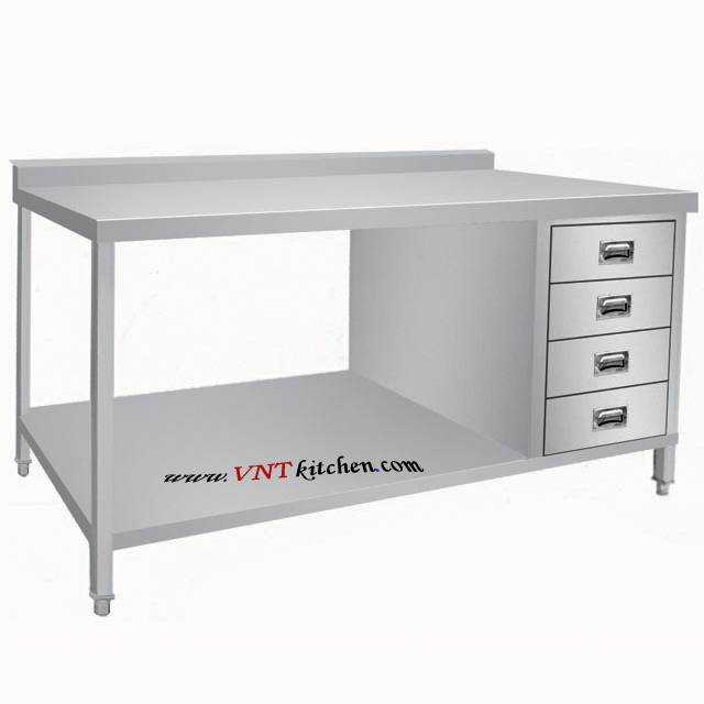 1,0 мм толщина еда подготовить рабочий стол/нержавеющая сталь Splashback кухонный стол с под полкой фабрики