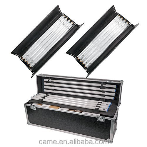 CAME-TV 2 наборы 4ft 4bank видео свет лампы дневного света для химической промышленности балласт, как у kino flo со Flycase