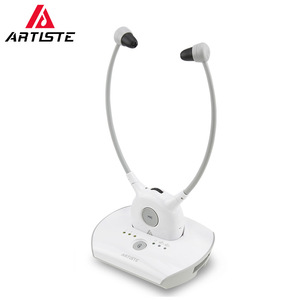 wireless retractable earphones with hearing enhancement for listening and communication