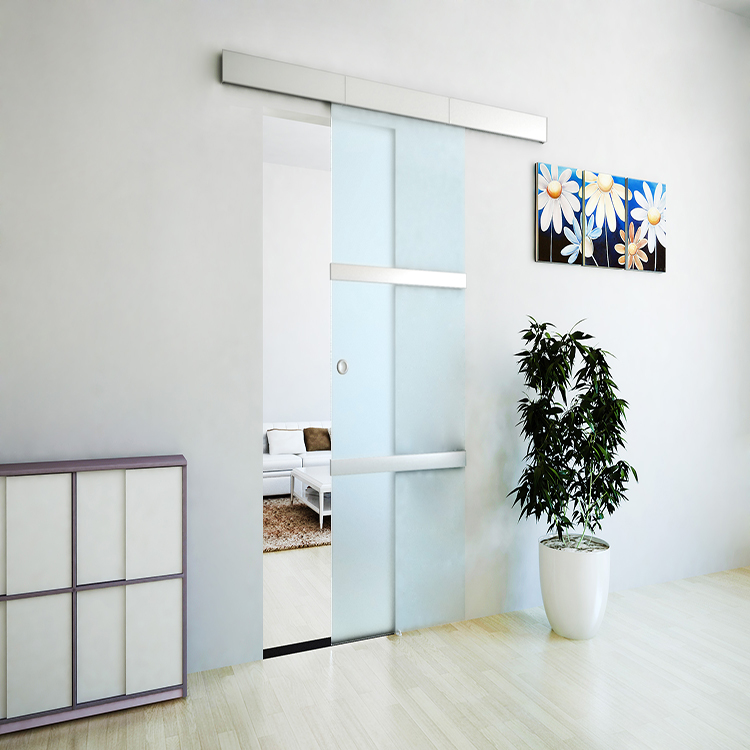 In Acciaio Inox Top Pista di Alluminio Soft Close Interno Porta Scorrevole in Vetro