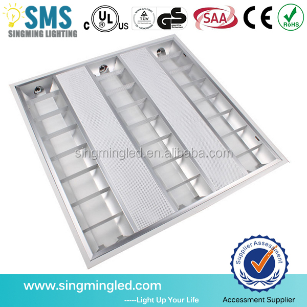 louver fitting 2ft 4ft recessed mounted light 3x12W T5 36W grille ceiling light