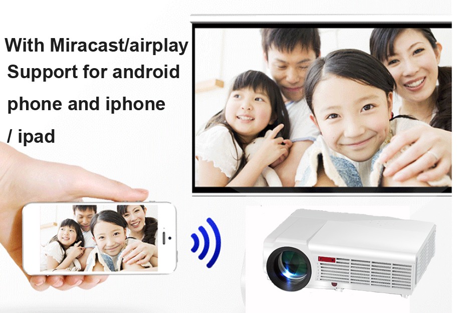 Owlenz LED96W LED Projector Android 4.4 Full HD 3D 3000 Lumens Home Cinema 1280x800 1080P LCD Digital Video Proyector TV Beamer