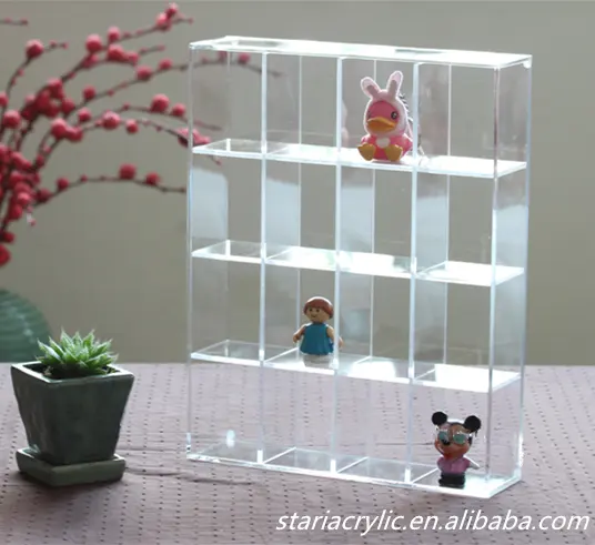 Wall Mount Acrylic Display Case Lucite Mini Figtures Wall Display