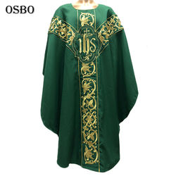 Hot sale casula paramentos sacerdote traje uniforme para o coro da igreja