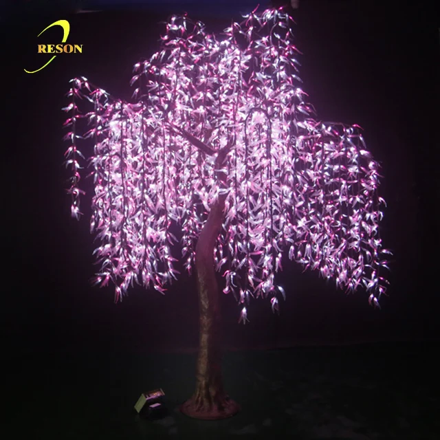 Party Decoration Artificial LED Lighted Weeping Willow Tree