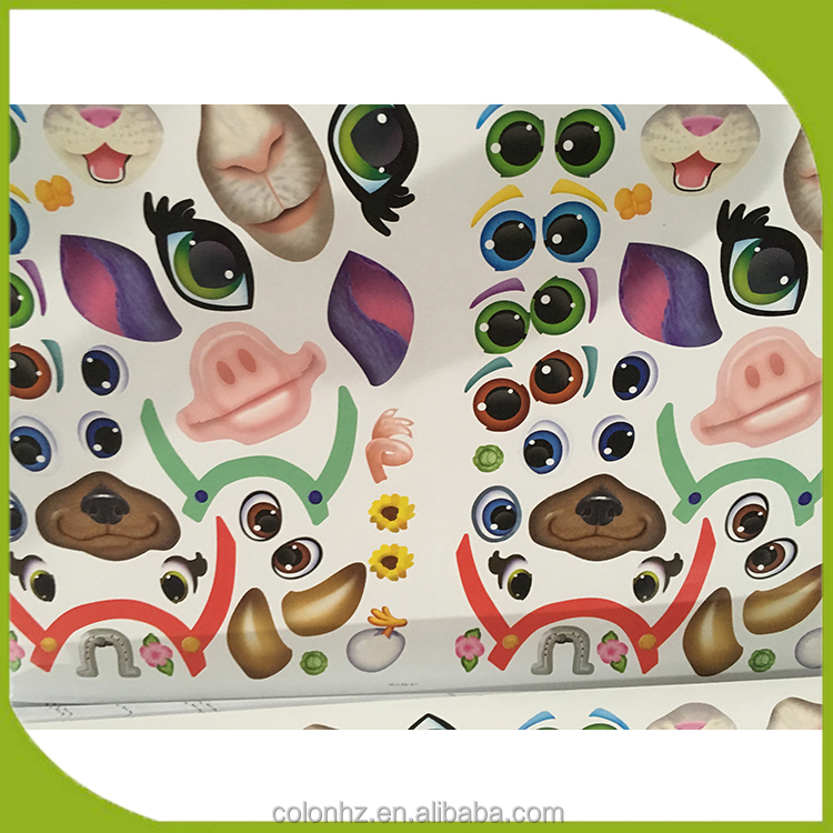 Customize cartoon stickers printing mini photo transformers sticker book