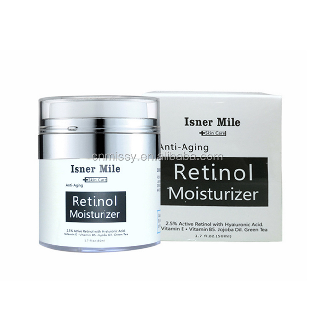 Natural Retinol Cream Anti Aging Wrinkle & Acne Face Moisturizer Cream Hyaluronic Acid Jojoba oil In stock OEM