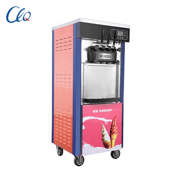 Портативный напольный мягкий аппарат для мороженого с 3 вкусами