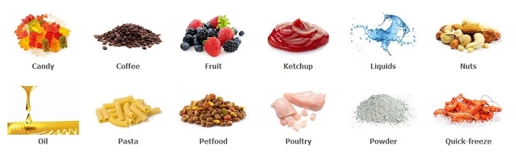 50g ~ 2500g  Automatic Weighing Pouch Packing Machine For Snack Peanut Nuts Potato Chips