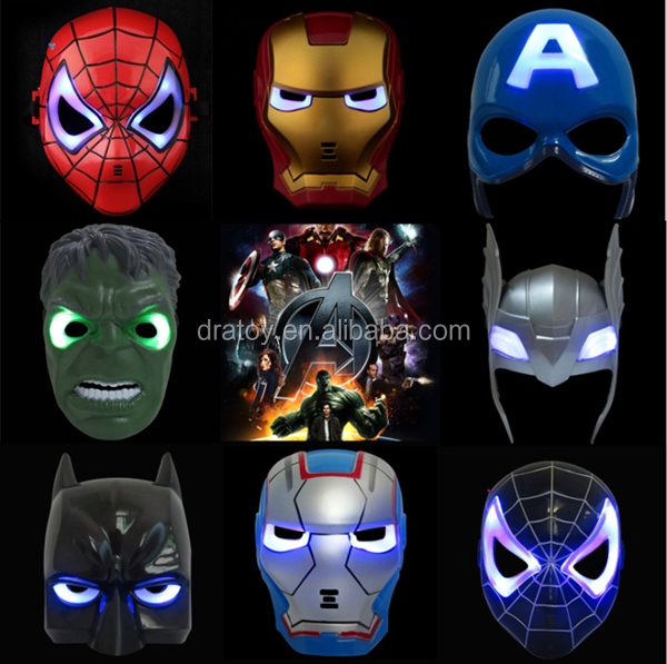 Пластиковая светодиодная маска для лица в виде шара для Хэллоуина