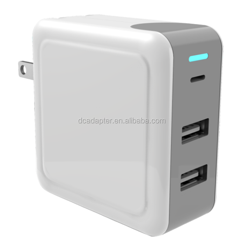 Новый продукт по ограничению на использование опасных материалов в производстве FCC, аддитивного цветового пространства настенная розетка с двойным usb портом, 60 Вт с разъемом usb type-c зарядное устройство pd