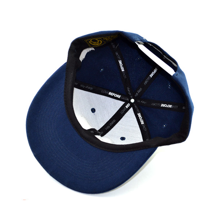 Adjustable Flat Hip Hop Hats Plain 6 Panel Men Private Label Custom Fashion Simple Mens Snapback Cap with String