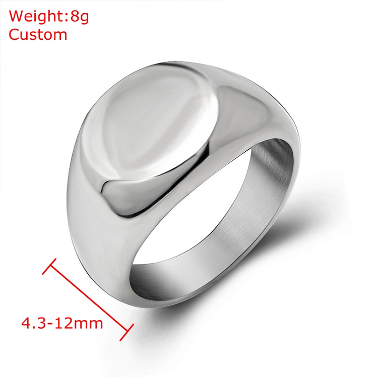 Wholesale Cheap Men Design Your Own Steel Blank Ring Custom Made Base Stainless Steel Blank Men Signet Ring