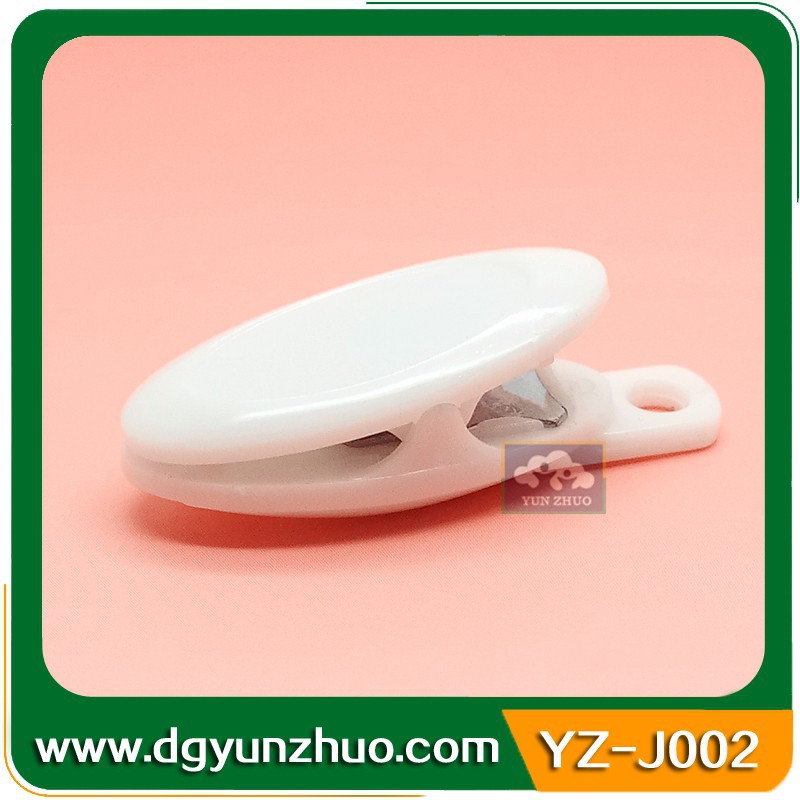 Белый пластиковый зажим для одежды с зубцами, зажим для одежды с отверстием 4 мм