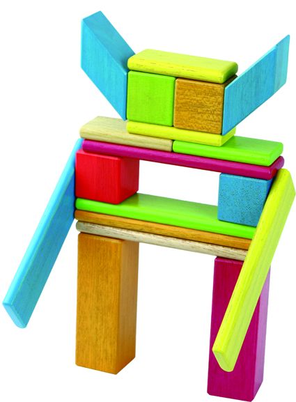 热卖磁性木块智能木块木质磁性汽车玩具