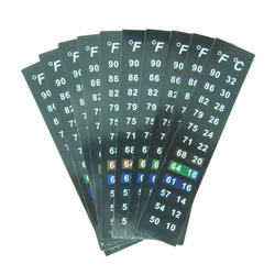 Horizontal Stick On Thermometer Strip, Digital Temperature Display