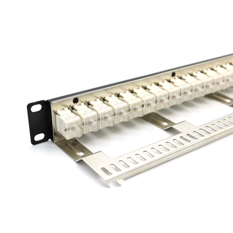 19 ''STP/FTP щит RJ45 сетевой коммутатор с 24 портами, крона и 110 Dual IDC 1U Cat 5e, cat6,cat6A пустой патч-панель