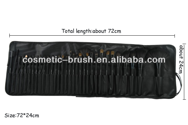 Black 2013 China Best Professional Makeup Brush Set Wood Handle Custom Logo Makeup Brushes/Brush 32 piece