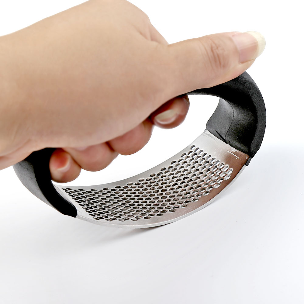 Garlic Press Rocker Stainless Steel Ginger Crusher Squeezer with Ergonomic Handle