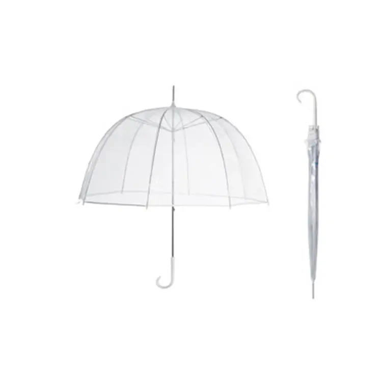 Clear Cherry Blossom Umbrella 3Folding Compact Windproof Transparent Umbrella 66