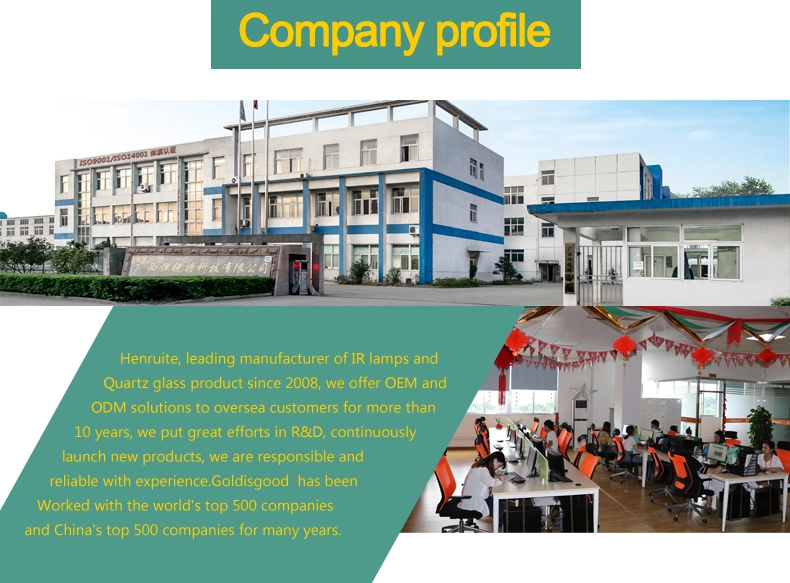 Factory Direct Supply  Infrared Heating Lamp U Shape for Thermoforming Machine