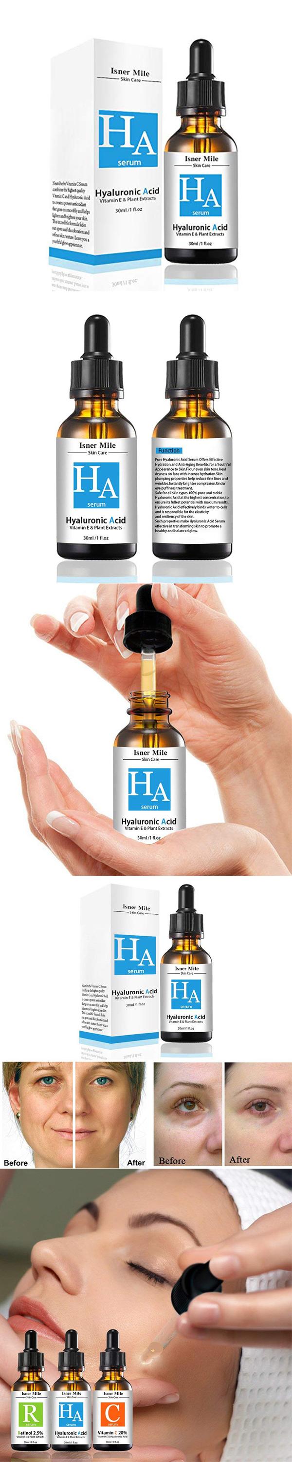 Natural Powerful Hyaluronic Acid Serum for Face, Hydrates and Plumps Skin , Renewing Glow and Brightness