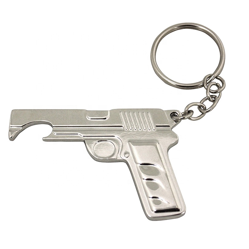 Custom Personalized Metal Keychain Gun Bottle Opener for Beer