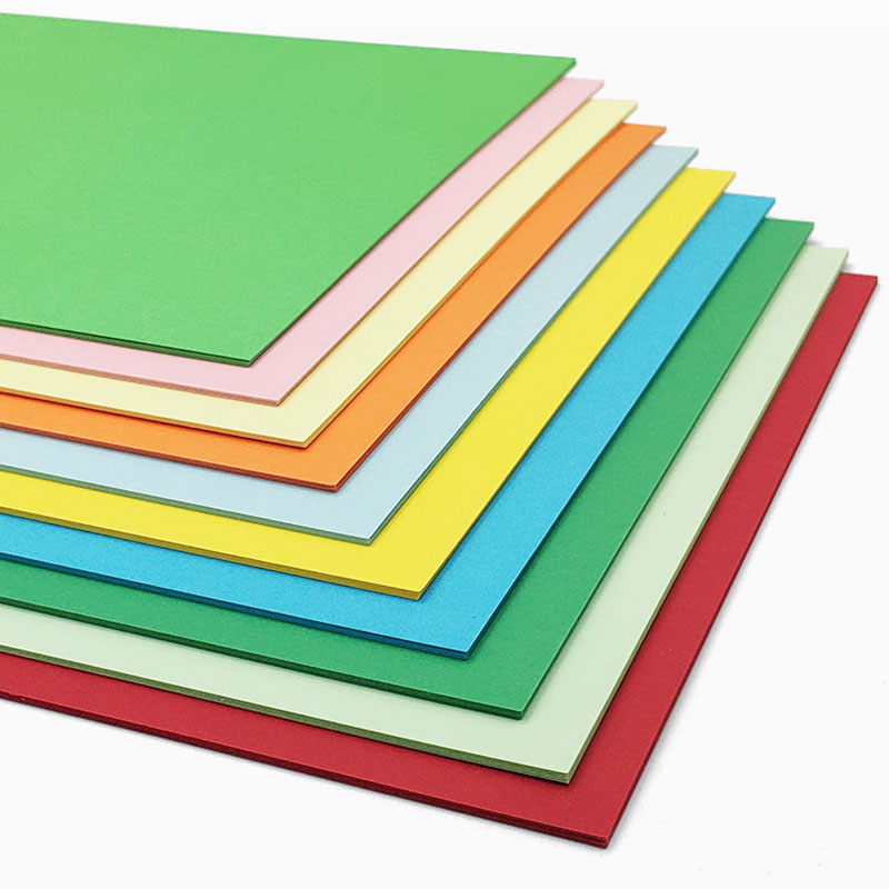 批发高品质彩色纸板120gsm 160gsm 180gsm 230gsm 300gsm a4卡片纸