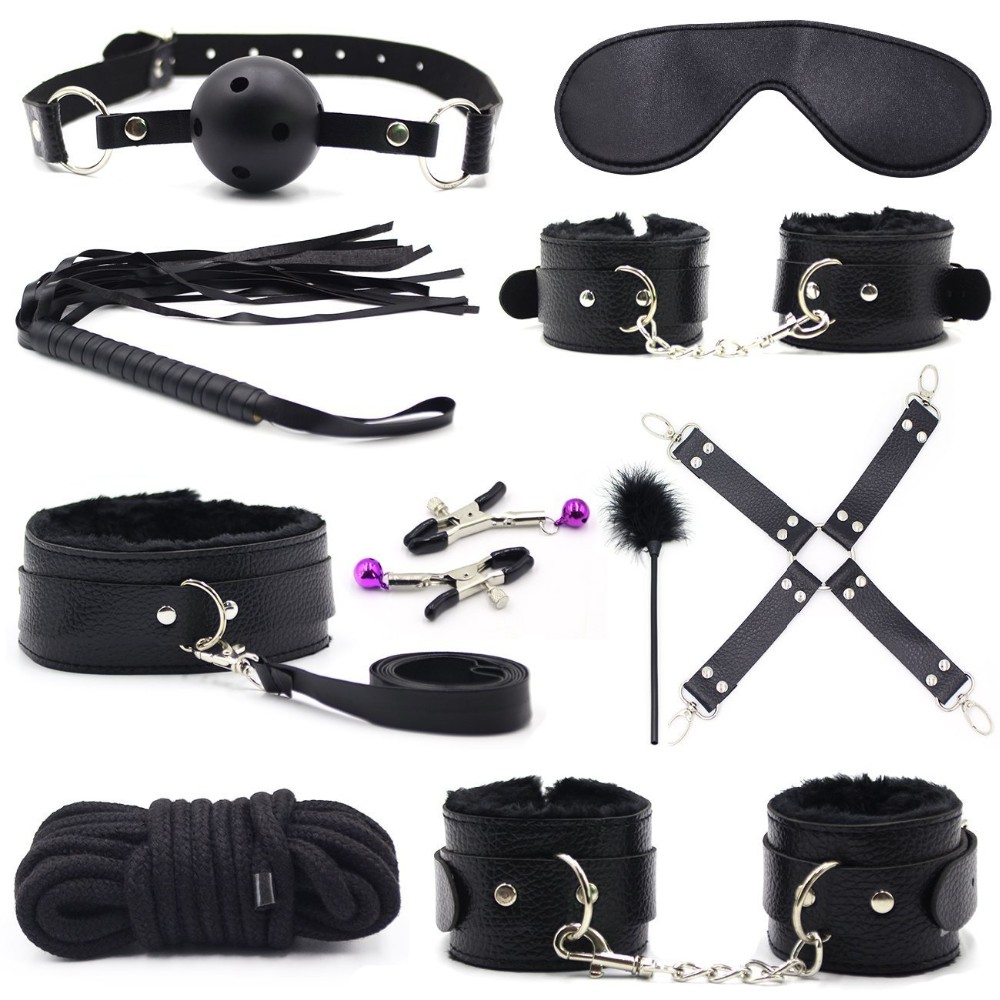 Roleplay BDSM Bondage suit restraint gear 10pcs sex toys couple exotic adult couple women