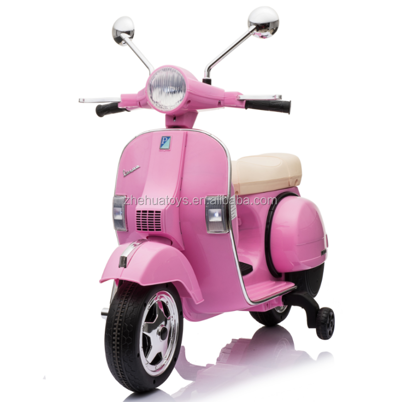 ピンク スクーター コンパクト 素敵なピンク色のベスパPX150電動スクーター、子供用乗用バイク