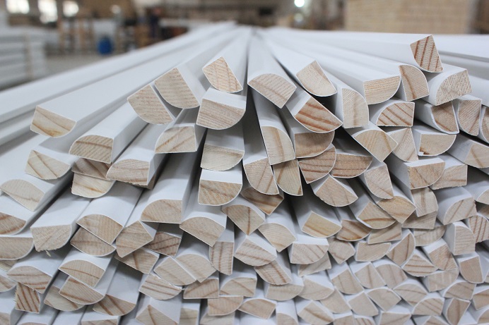 White Primed Wood Shoe Moulding Quarter Round Moulding