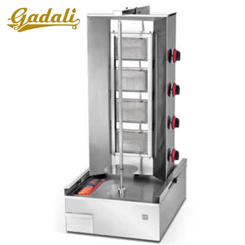 Professional factory supply gas shawarma machine 3-burner gas kebab shawarma machine for restaurant