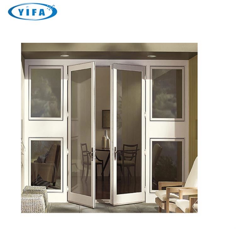Thời trang Nhôm Kính Hoàn Thành Bề Mặt Sợi Thủy Tinh Nhập Nhôm Tác Động Kháng Đôi Cửa Sổ Cửa Sổ Khuôn Cửa Sổ Cửa