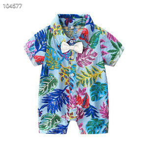 Summer baby boy baby clothes romper short sleeve jumpsuit factory wholesale Hawaii 1-3 years old