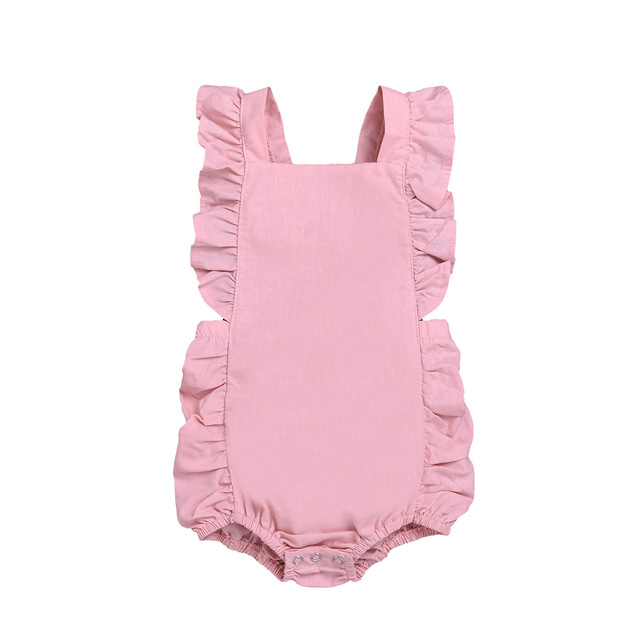 New Magenta Baby Plain Pink One Piece Bodysuit Sizes 3-6 6-9 /& 12M Blank Cotton