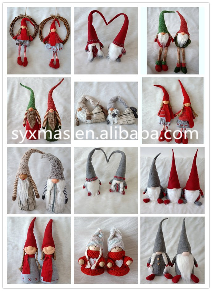 Manufacturer New Christmas tree decoration lovely felt dolls gnome
