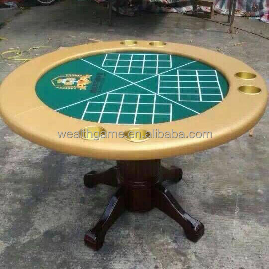Делюкс 54 дюйма Круглый казино покерный стол с прочными деревянными ножками