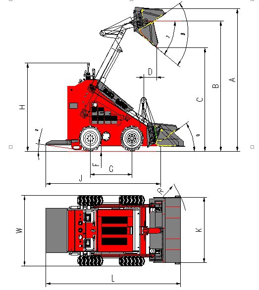 HYSOON HY380 Mini skid steer loader like toro dingo