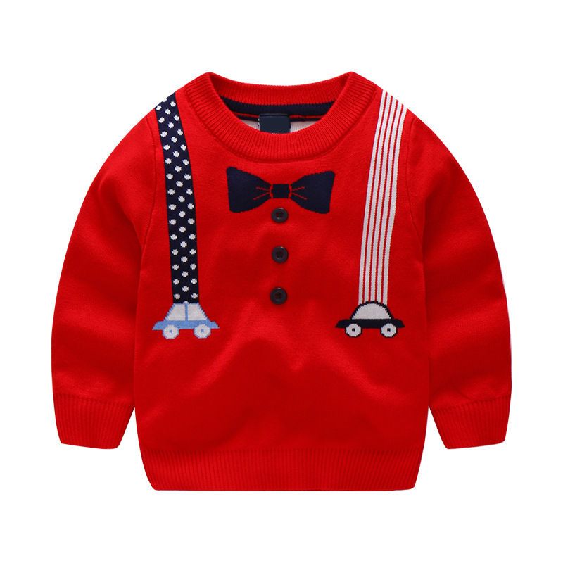 ZZ0063 пуловер для маленьких мальчиков, свитер, детский плотный жаккардовый свитер, пуловер для маленьких мальчиков