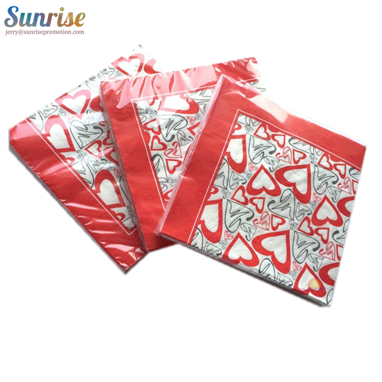 Бумажные салфетки квадратные одноразовые салфетки с логотипом