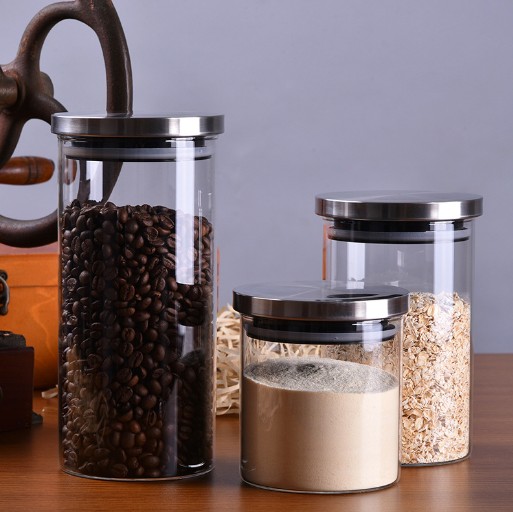 Glassware Food Storage Custom Size Glass Jar  Top Food Jar With Clip Lid