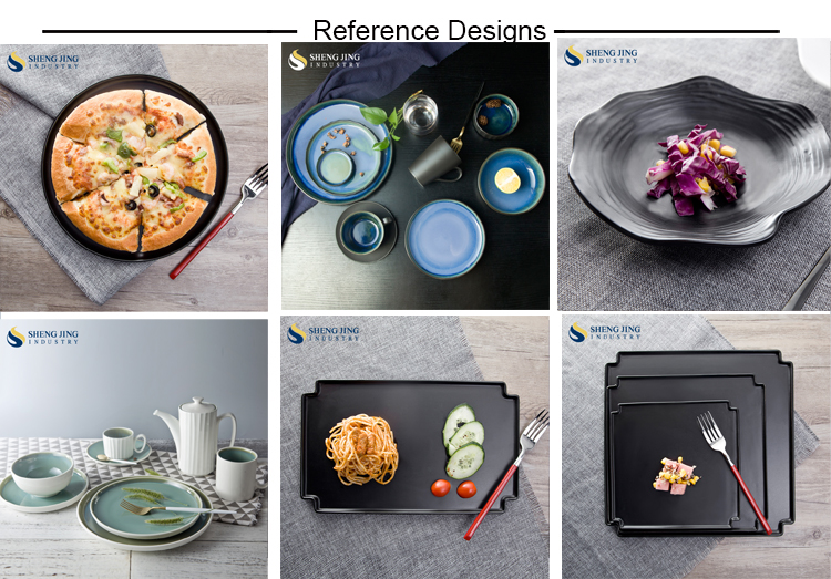 China Durable Restaurant Crockery Reactive Blue Plate