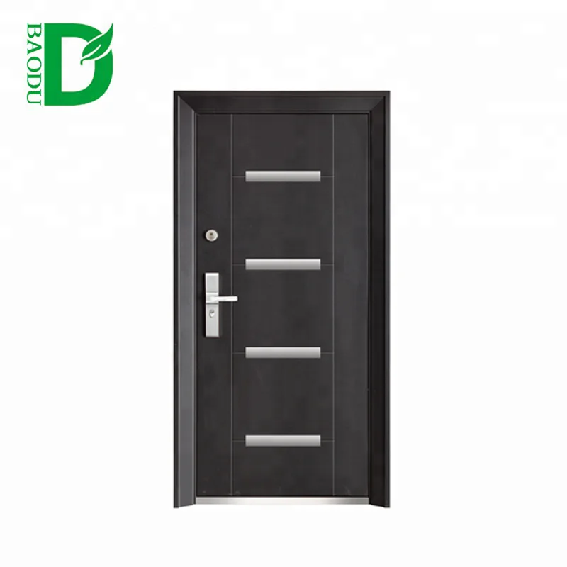 Thiết kế mới chất lượng cao trang trí an ninh cửa thép với dải nhôm