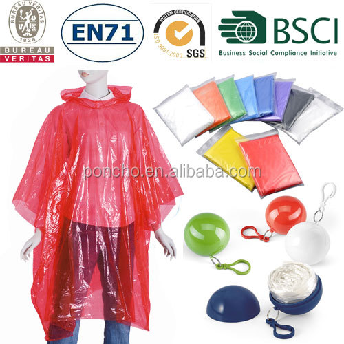 Anpatio 6pcs Emergency Rain Poncho Waterproof Lightweight Portable Disposable Raincoat with Drawstring Hood for Adult Men Women Travel Hiking Outdoors Sports