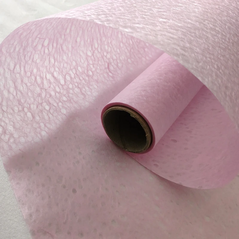 pink 40gsm 60cm x 5m  mixed pulp eco friendly specialty bopp film laminated water proof flower wrapping decoration paper