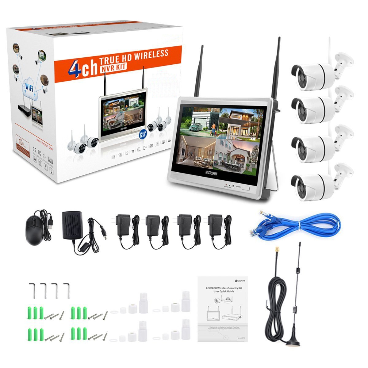 4CH Wifi NVR Kits CCTV Kit - Secure Your Home Efficiently