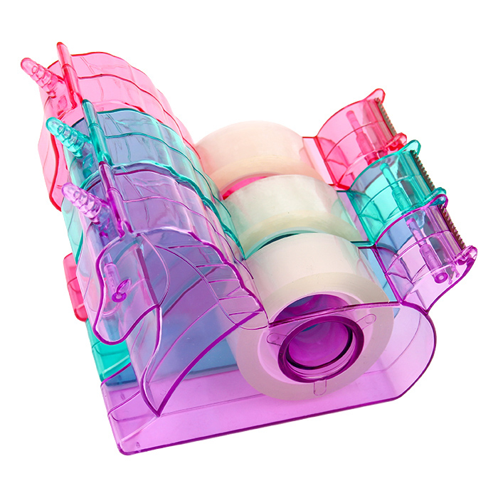 Licheng LTB42 Единорог диспенсер ленты, пользовательские мини настольный Новинка диспенсер для клейкой ленты